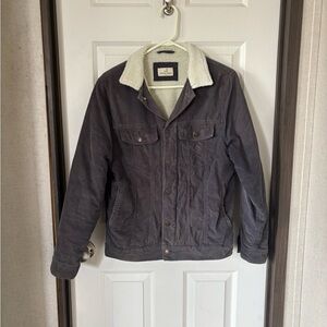 Marine Layer Charcoal Sherpa-Lined Jacket